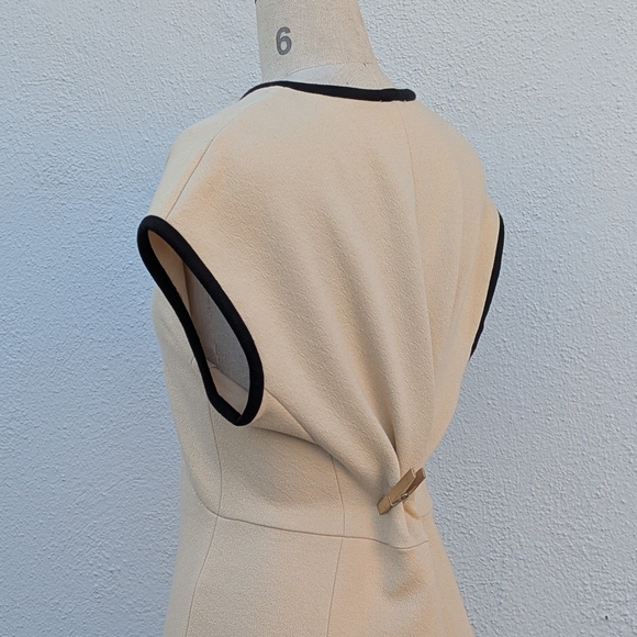 Jigsaw Cream and Black Midi Dress - Picture 5 of 9